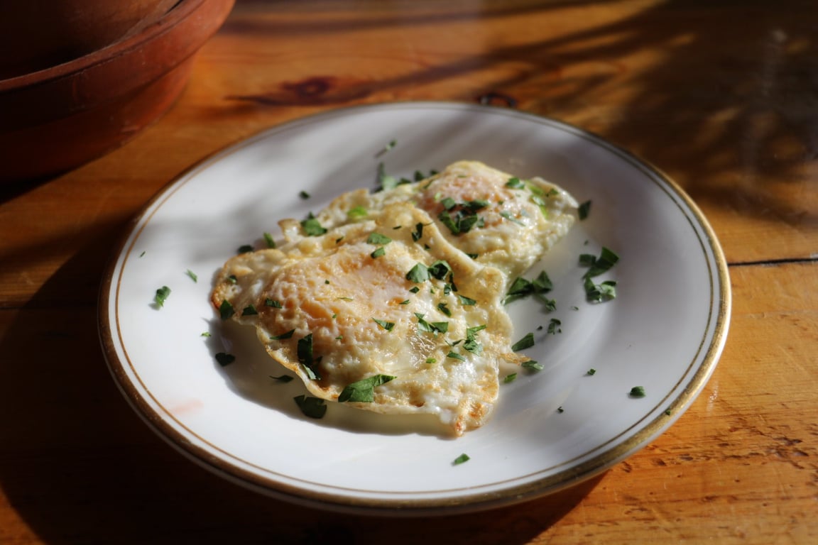 2 pasture raised eggs**