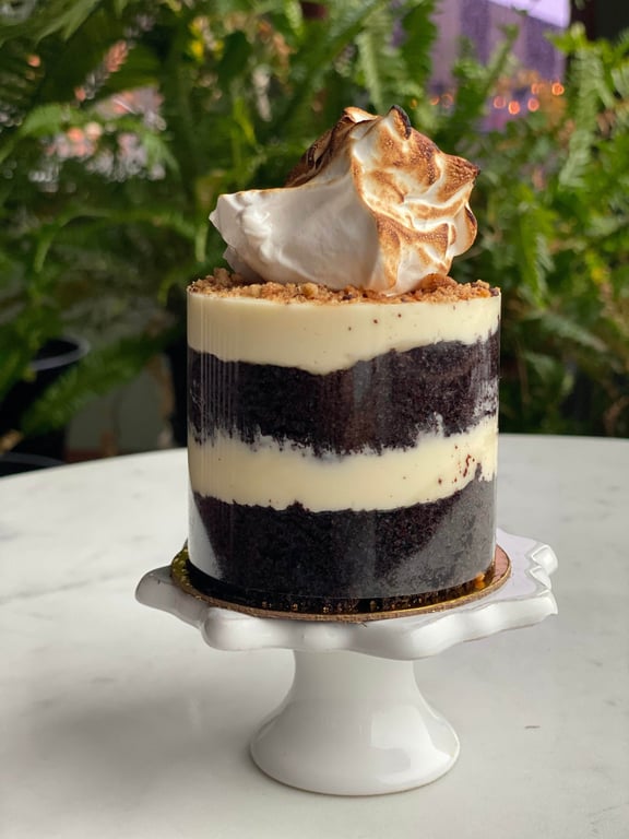 Chocolate Cookie Meringue Baby Cake (3")