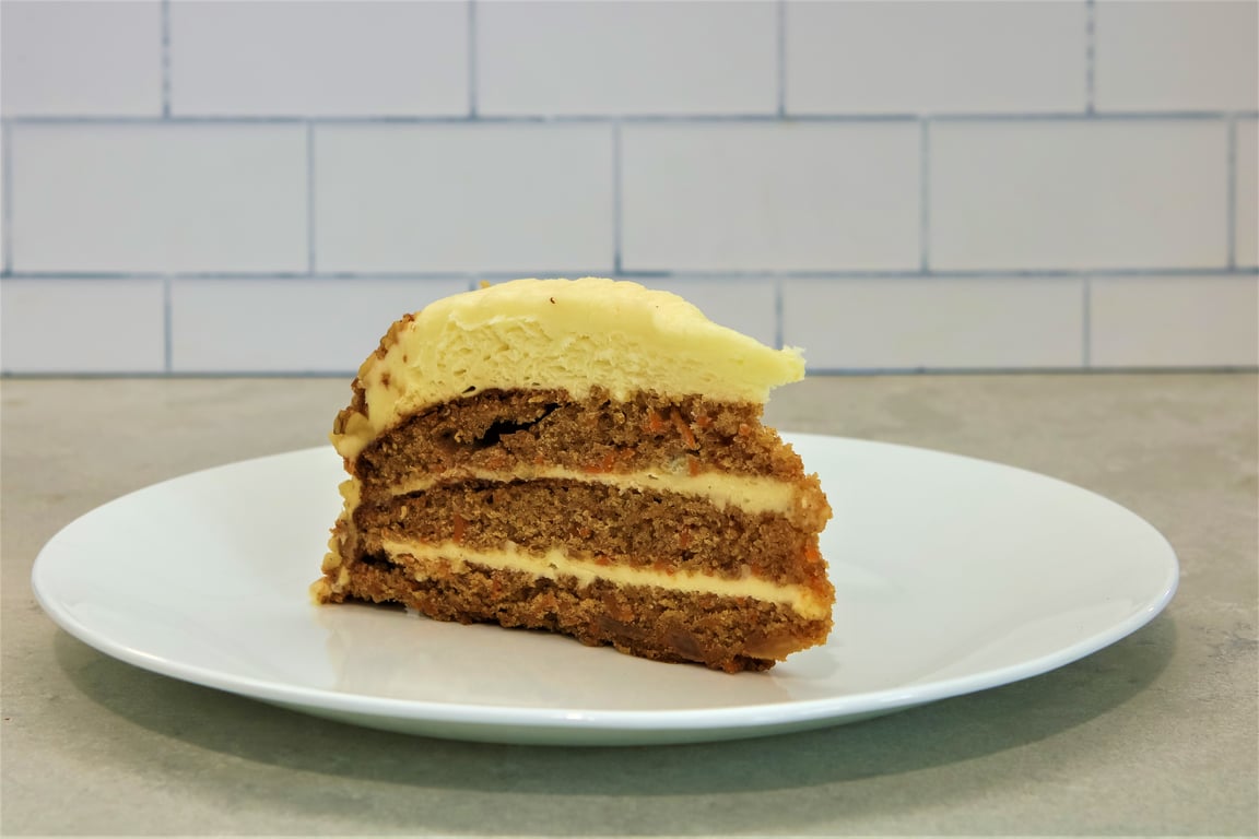 Triple Layer Carrot Cake (Contains wheat, eggs, soy, dairy, nuts)