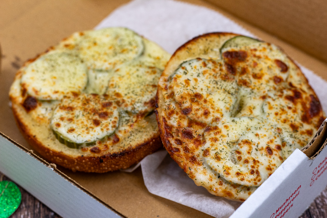 Pickle Pizza Bagel