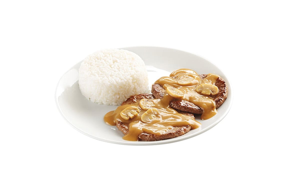 2 Pc Burger Steak w/ 1 Side