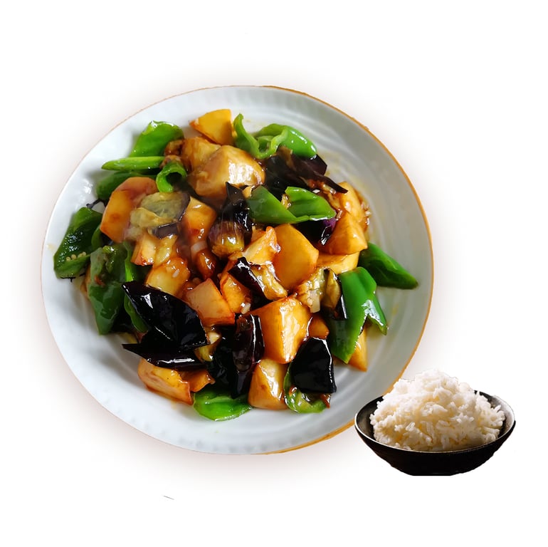 (Tues SP) Veg Trio Rice 地三鲜饭