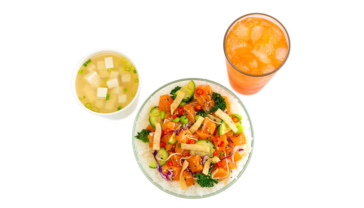 Poke Your Way Combo - Regular (Drink + Miso Soup or Kettle Chips)
