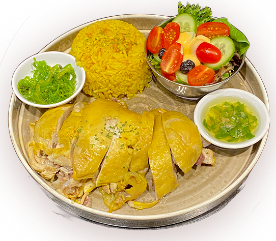 Hainanese Chicken & Rice Plate 海南鸡饭拼盘