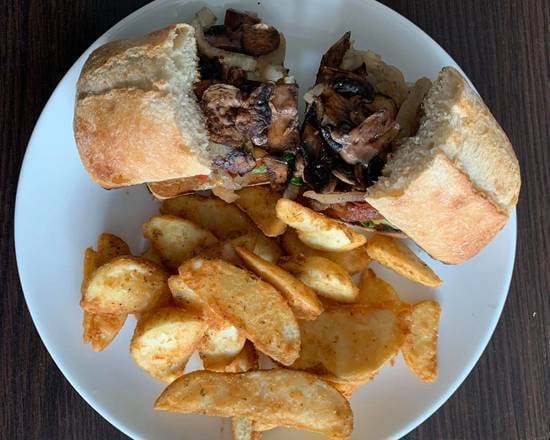 Steak Sandwich & Wedge Fries