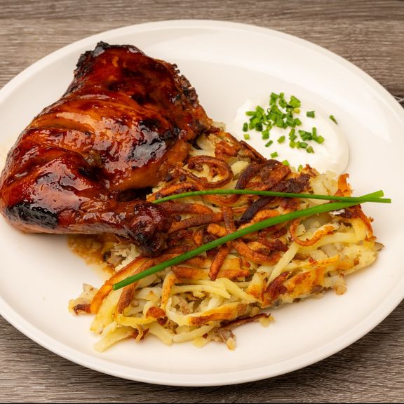 Rosti & BBQ Chicken Leg