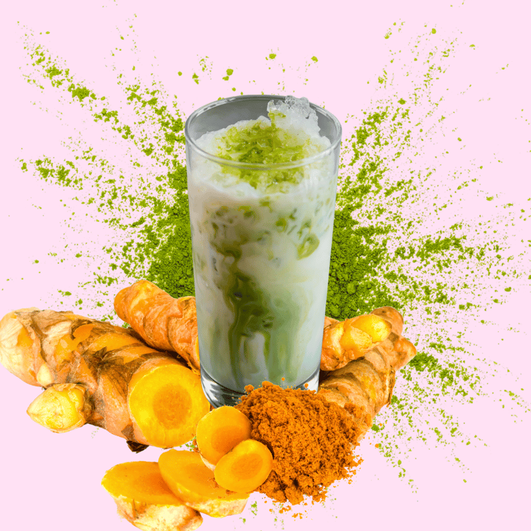 Golden Turmeric Matcha Latte - Iced