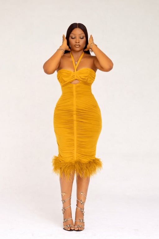 The Èwà Midi Fur Dress