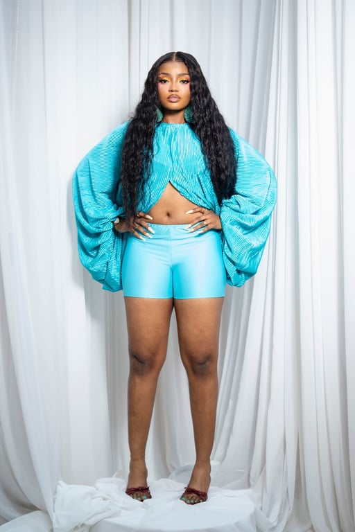 Mirage top in teal