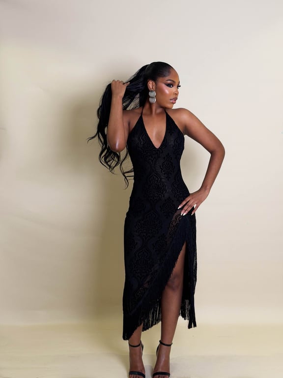 Dirty martini fringe dress