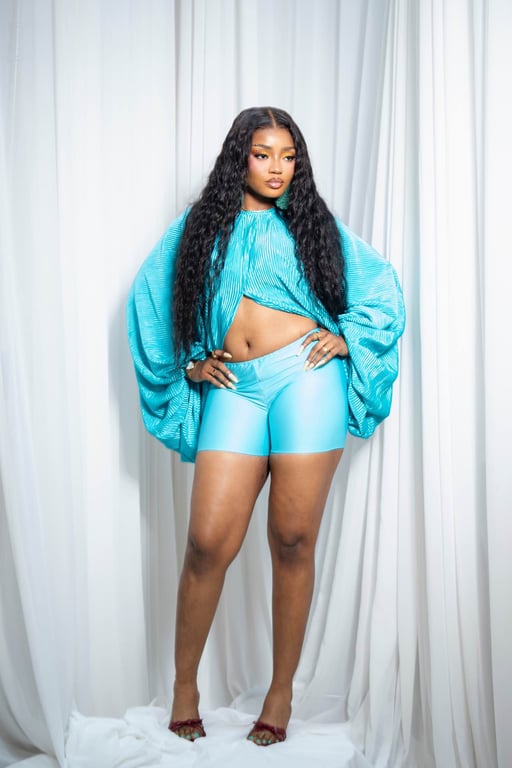 Mirage top in teal