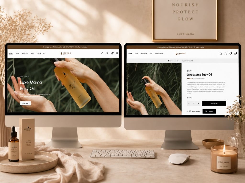 A first online store for a family skincare brand