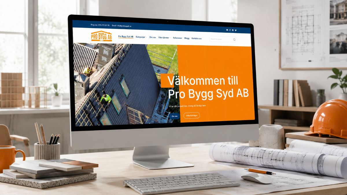 A project showcase and lead engine for a Swedish builder