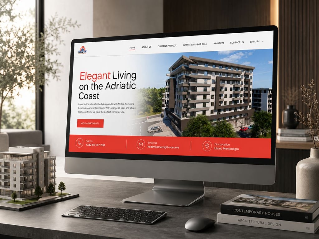 A portfolio site for a residential developer