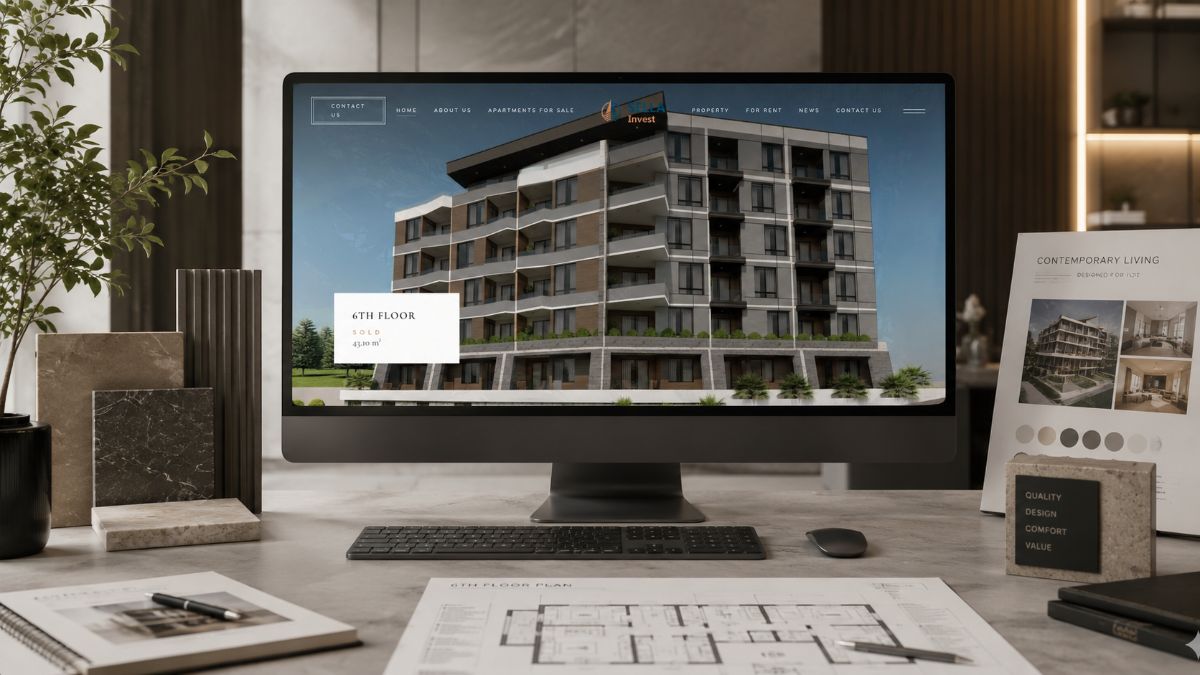 Selling apartments online for a residential developer