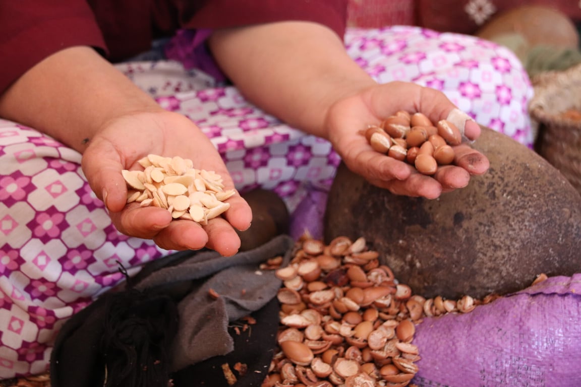 Huile d'argan pure pressée à froid Cocoon d'Orient — soin visage naturel