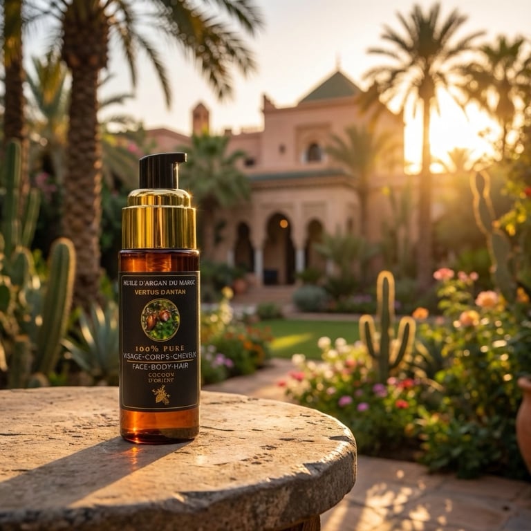 Soin visage naturel à l'huile d'argan bio Cocoon d'Orient — formule pure sans conservateur