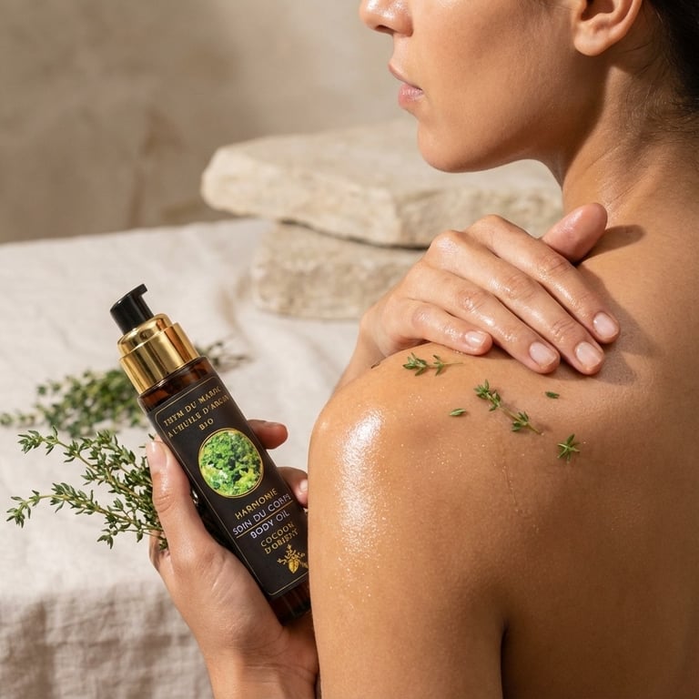 Massage relaxant romarin hammam Cocoon d'Orient