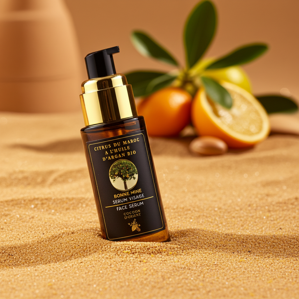 Sérum Bonne Mine – Citrus & Huile d’Argan Bio – Cocoon d’Orient