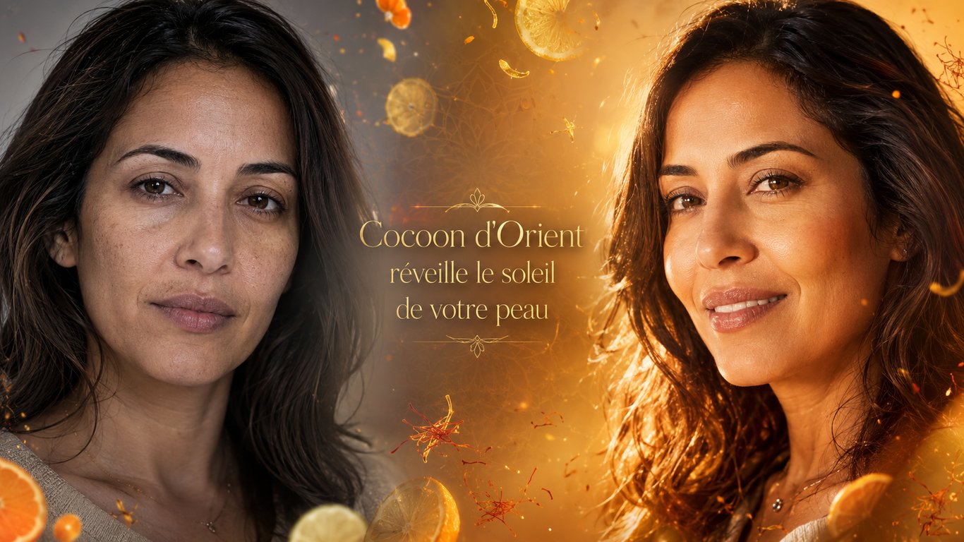 Teint terne avant et après : peau plus lumineuse et bonne mine — Cocoon d'Orient