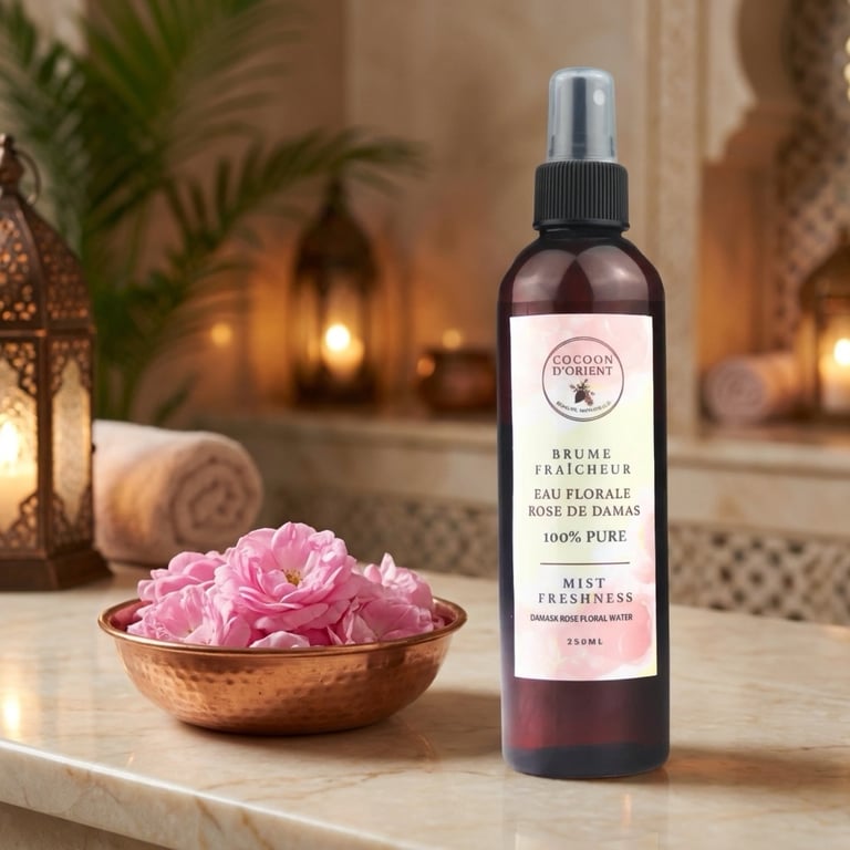 Hydrolat eau de rose de Damas - soin naturel Cocoon d'Orient