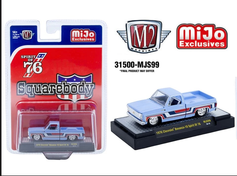 M2 Machines 1976 Chevrolet Bonanza-10 Spirit of 76 Squarebody