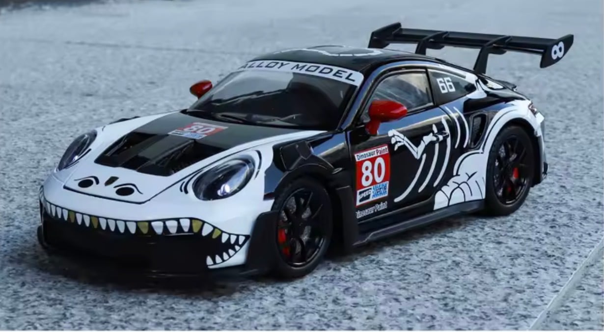 Alloy Model Porsche 911 GT3 RS Dinosaur Paint