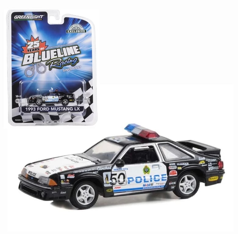 Greenlight 1993 Ford Mustang LX Blueline Racing Police