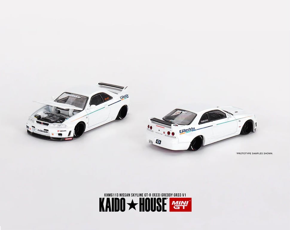 Kaido House x Mini GT Nissan Skyline GT-R (R33) GReddy GR33 V1