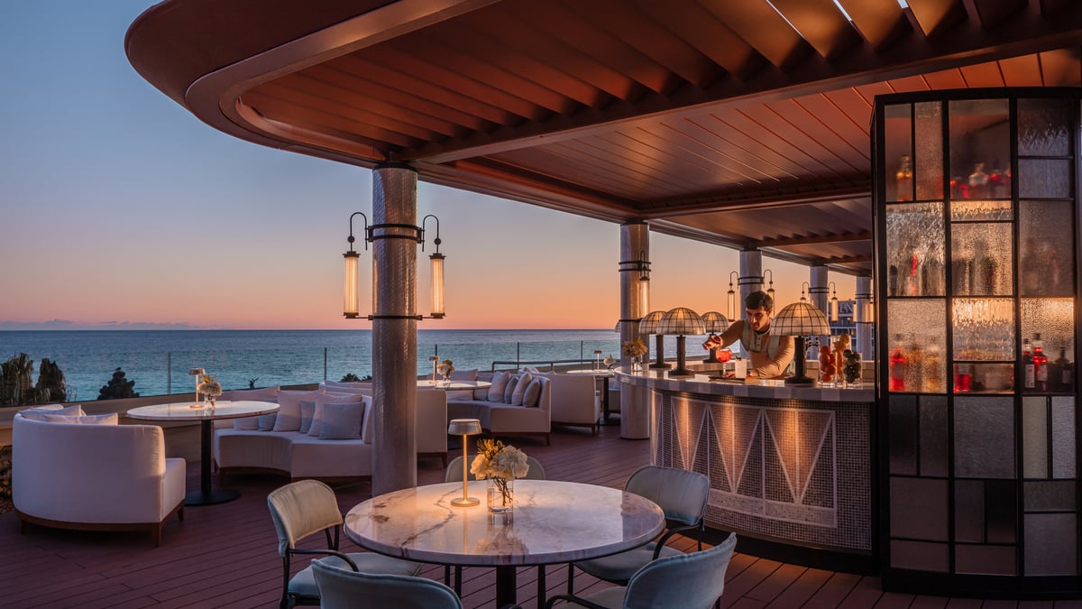 Rooftop view over Nice and the Mediterranean from Anantara Plaza Nice