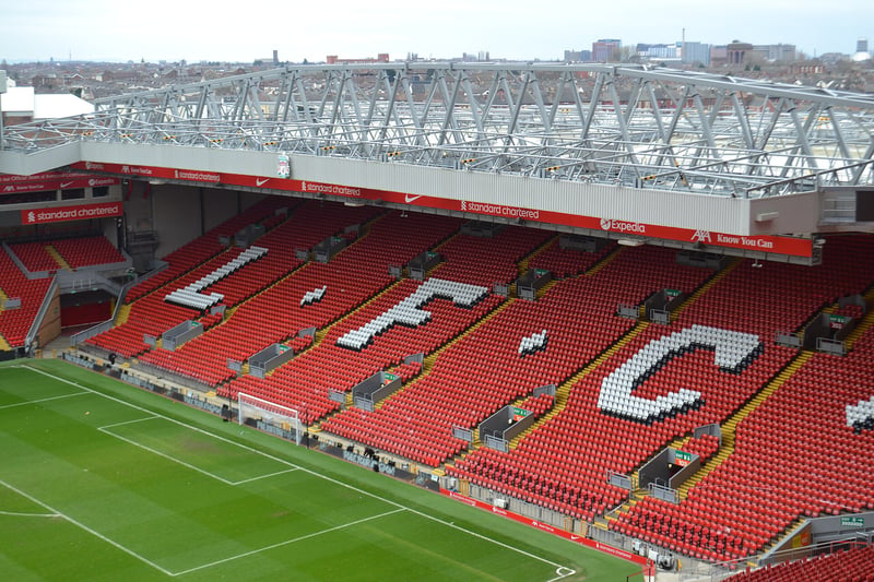 Vue intérieure d’Anfield, stade de Liverpool