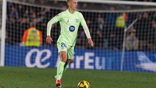 Frenkie de Jong avec le maillot du FC Barcelone lors d’un match de Liga