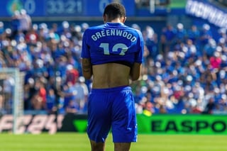 Madrid, Espagne 30 septembre 2023 : Match de Ligue entre Getafe F. C et Villareal. Mason Greenwood de dos.