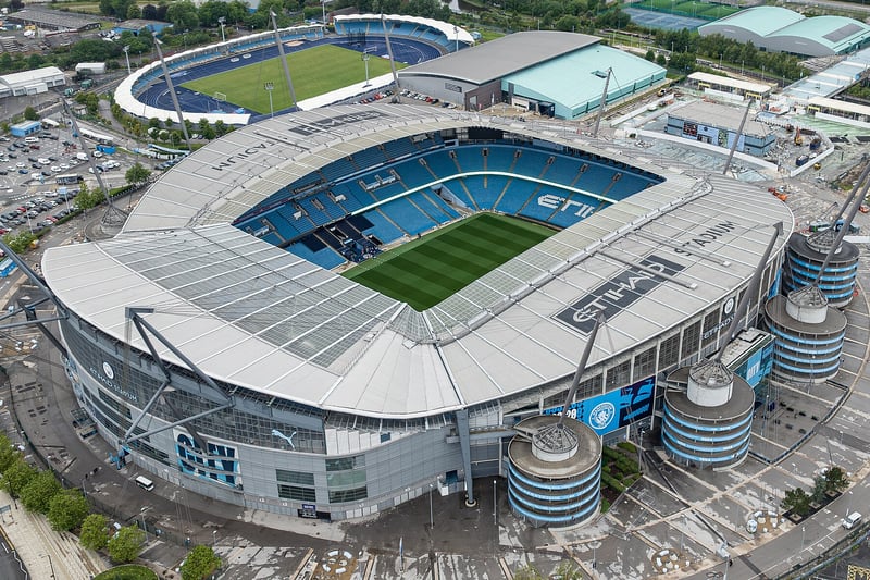 Vue aérienne de l’Etihad Stadium, stade de Manchester City