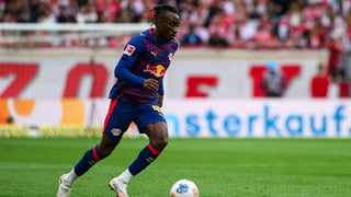 Yan Diomandé avec le maillot du RB Leipzig lors d’un match de Bundesliga