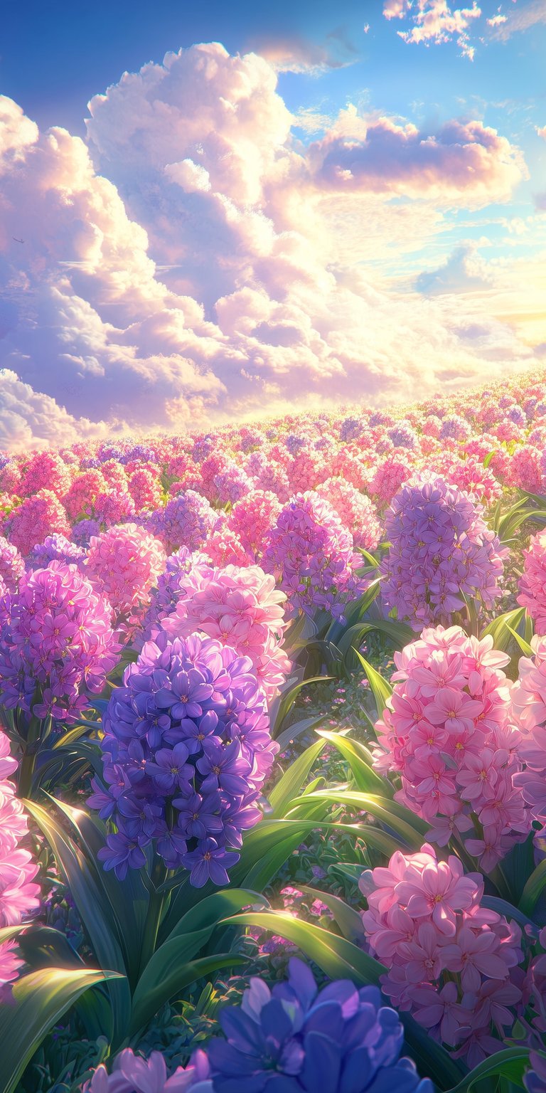 Animated flower garden phone wallpaper