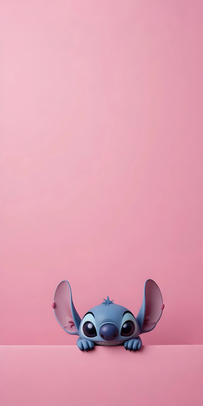 Stitch pink background iPhone wallpaper 4K
