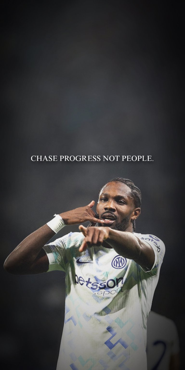 This Marcus Thuram 4K wallpaper for iPhone features the striker in his Inter Milan kit with a motivational quote. The aesthetic wallpapers design uses a dark, moody background with high-contrast lighting to highlight the celebratory pose.