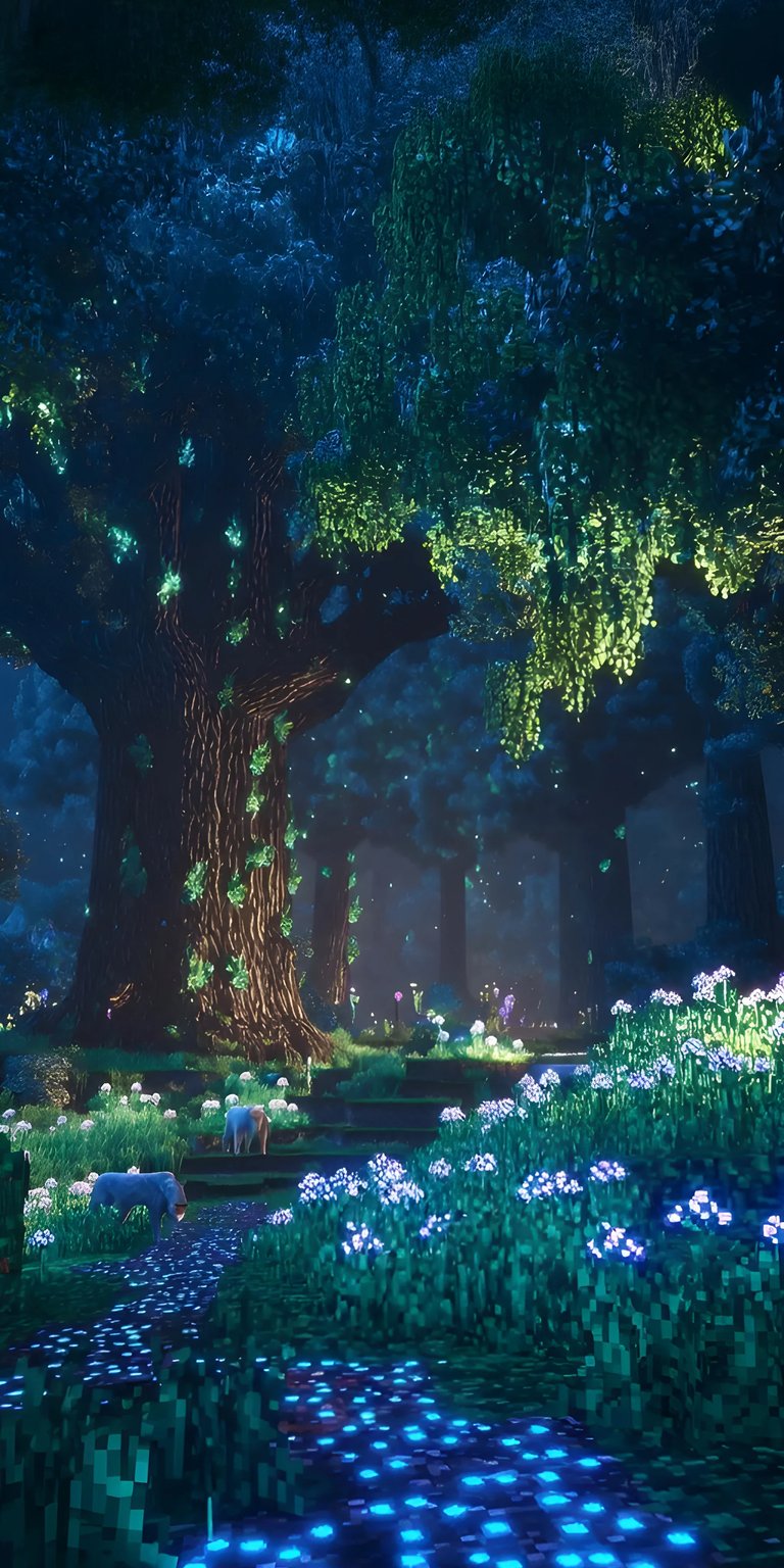 Minecraft forest iPhone wallpaper 4K