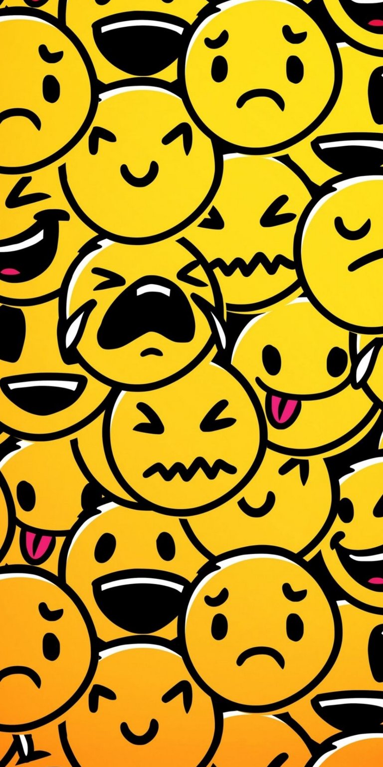 Doodle emoticons wallpaper iPhone HD