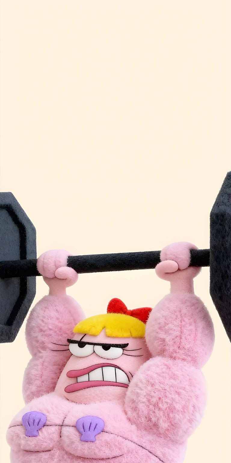 This high-quality 3D wallpaper features Sandy Cheeks lifting heavy weights against a clean background. Enhance your iPhone screen with this powerful Sandy Cheeks 3D wallpaper showing her iconic pink outfit and headband.
