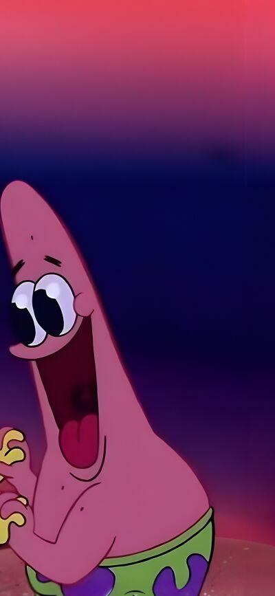 Download this matching Spongebob and Patrick 4K wallpaper for your iPhone. This matching wallpaper features them looking excited with their eyes wide and is for 2 people to get a cool, continuous wallpaper effect.