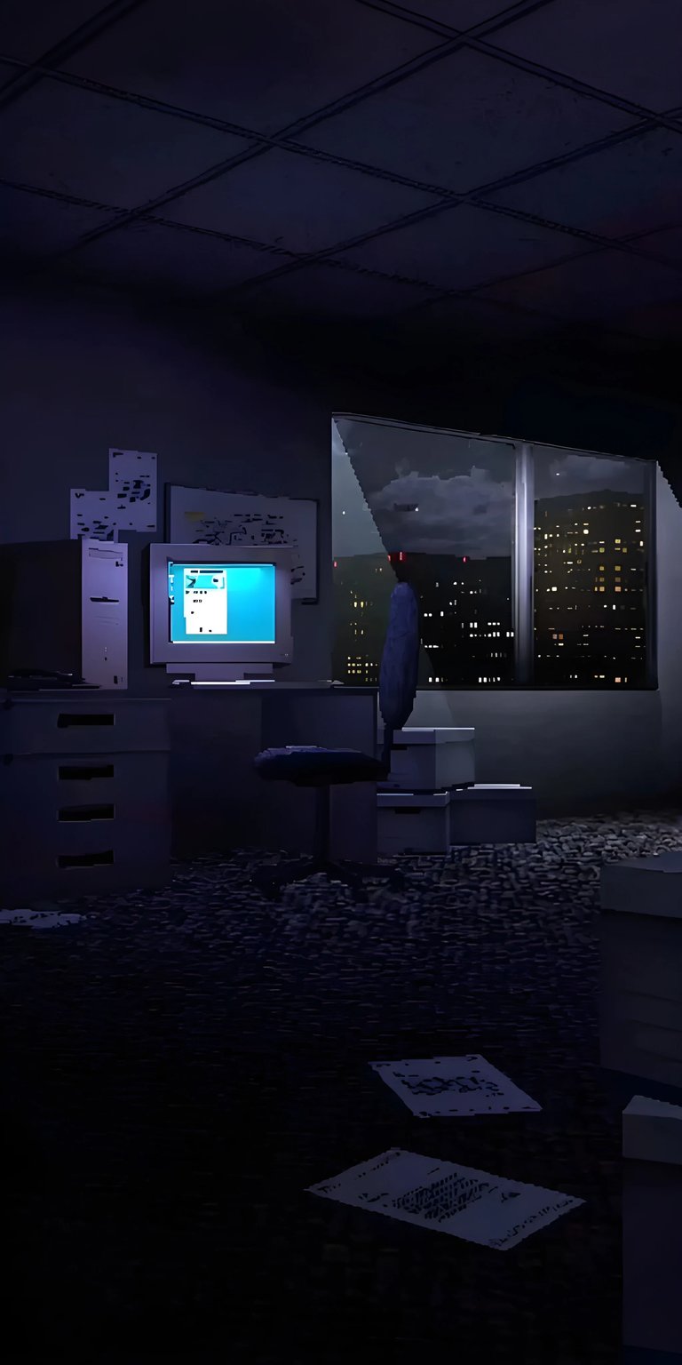 90s computer dark area iOS wallpaper HD