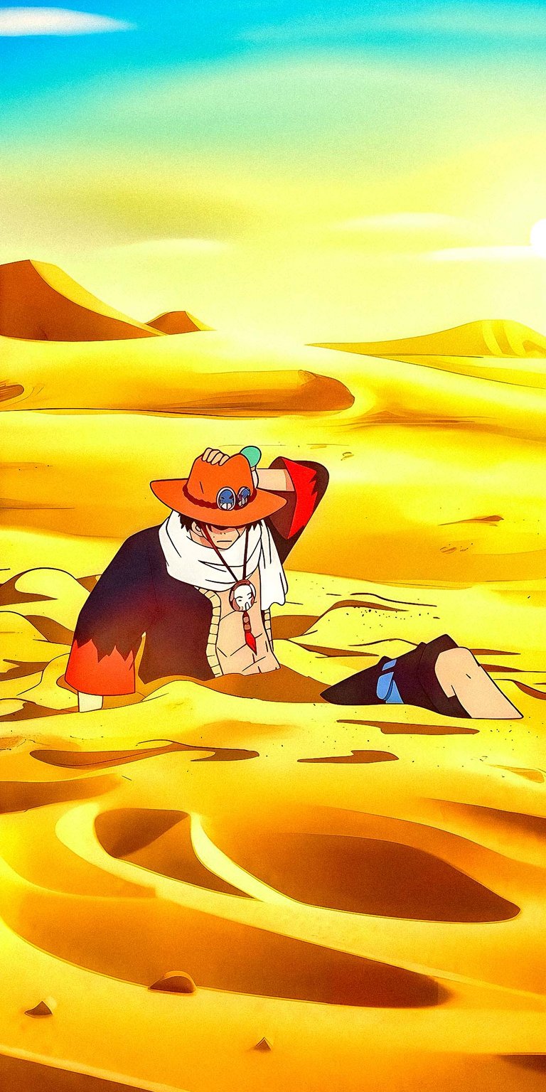 One Piece Luffy in Desert Wallpaper