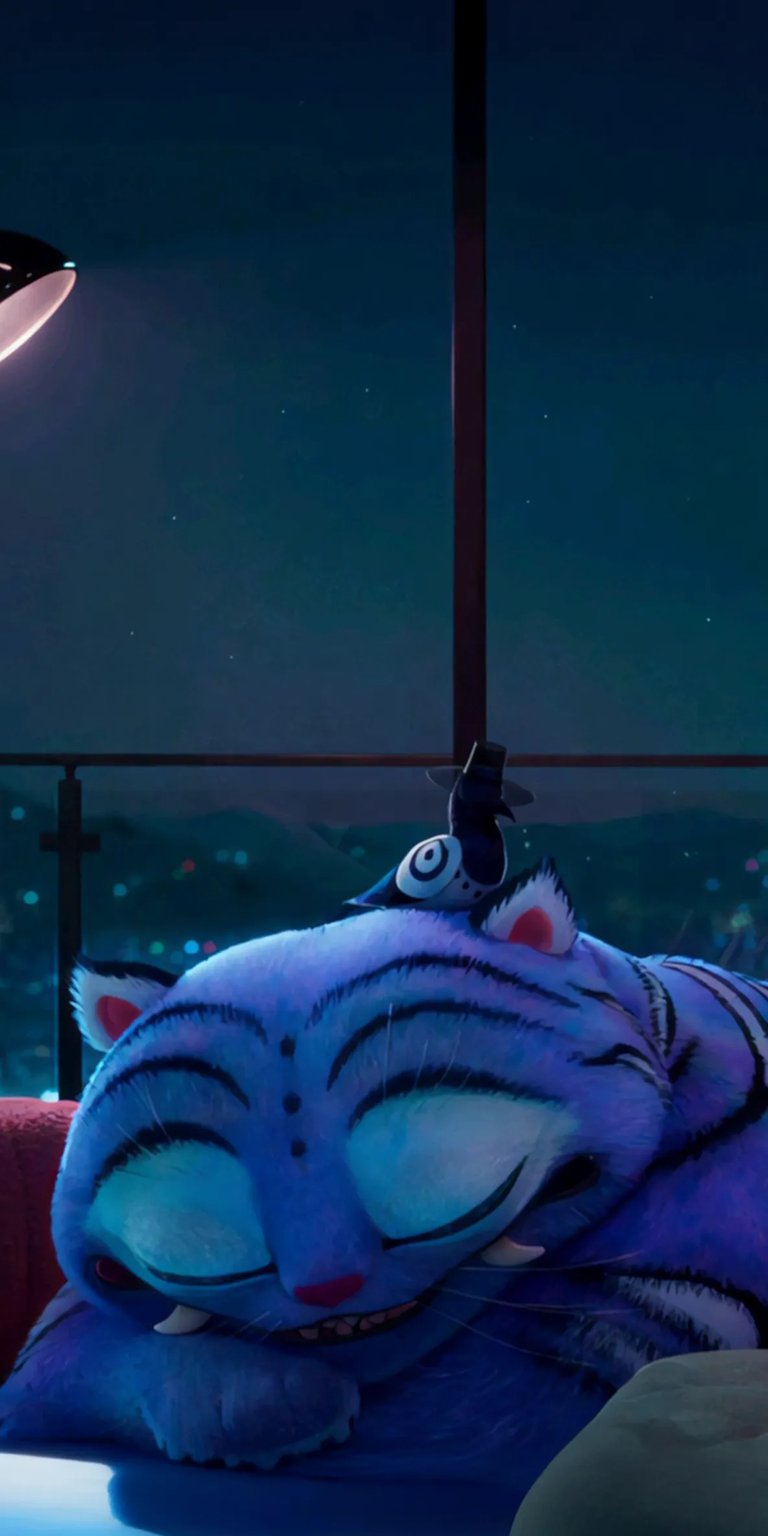 Derpy Tiger sleeping wallpaper HD iPhone