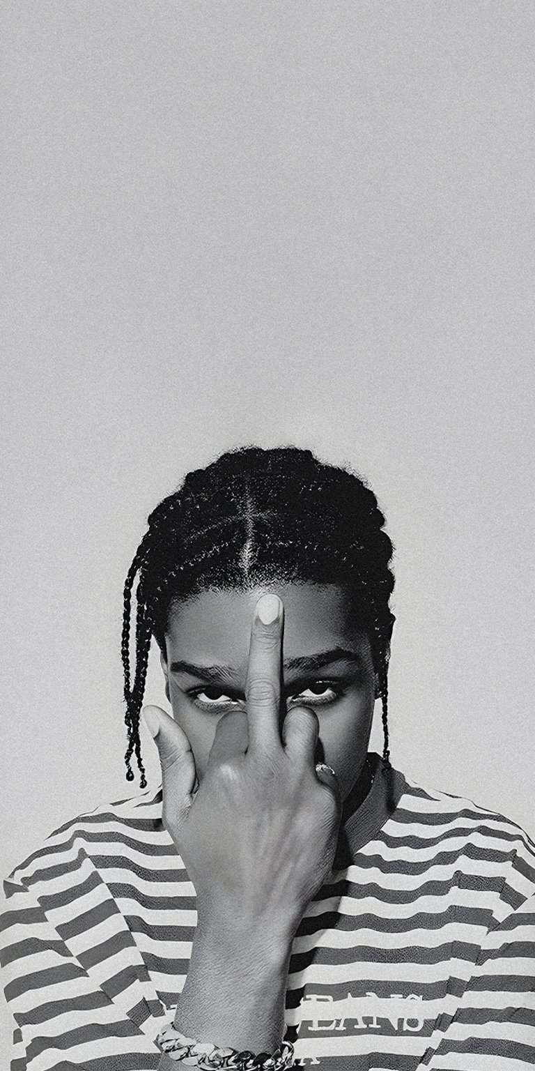 ASAP Rocky black and white 4K wallpaper