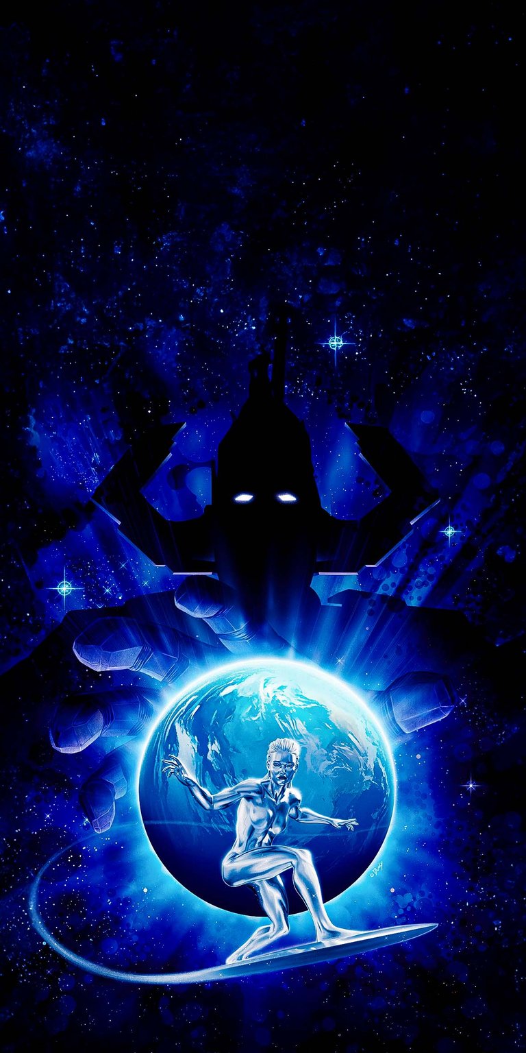 Galactus and Silver Surfer iPhone wallpaper 4K