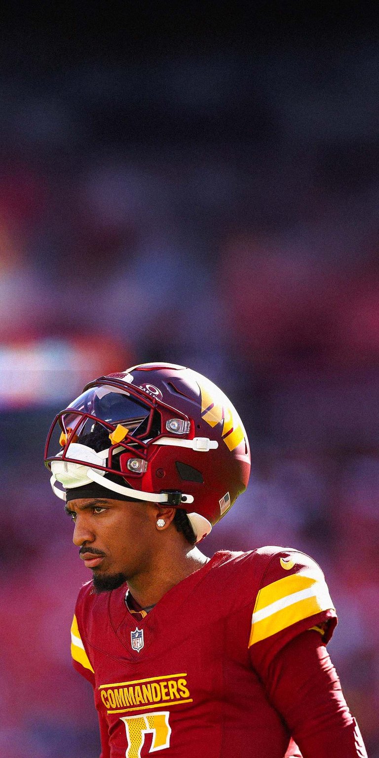 Jayden Daniels looks on prior to the game Wallpaper iPhone HD