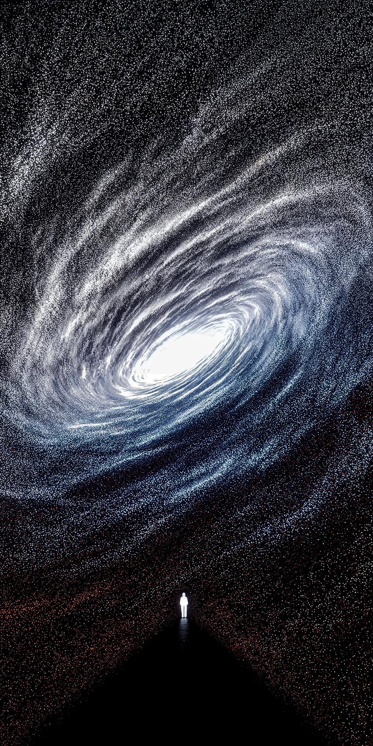 Soul in space black hole iPhone 4K wallpaper