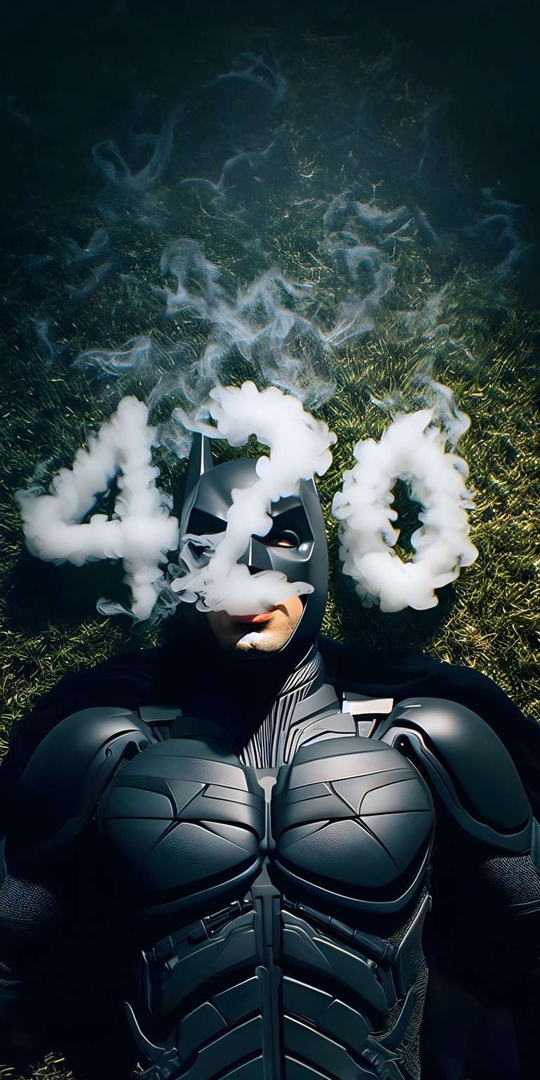 person comic book character lay comic book batman cigarette smoke weed 420